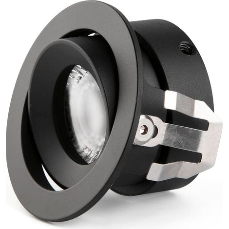 KIVI Verstellbares Einbaulicht schwarz 5W 2700K 36° IP44
