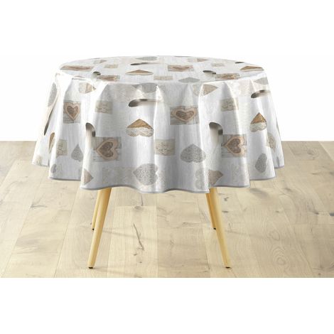 Nappe Ronde Ø160 cm – PVC Imperméable – Facile d’Entretien - DELICIA (1/3)