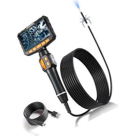 Endoscope industriel rotatif de 6 mm avec écran d'affichage de 12,7 cm et résolution 1920 x 1080 pour l'inspection des tuyaux de moteur de voiture (1/5)