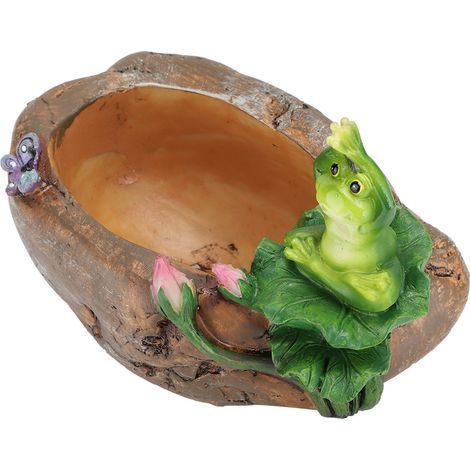 Mini pot en résine décoratif animal cartoon grenouille yoga pot à succulentes pour bureau (1/5)