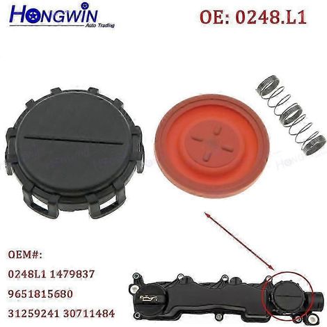 Convient pour Peugeot Citroën Couvercle de chambre de soupape d'échappement Couvercle de soupape d'échappement OE0248.L1 9651815680 (1/5)