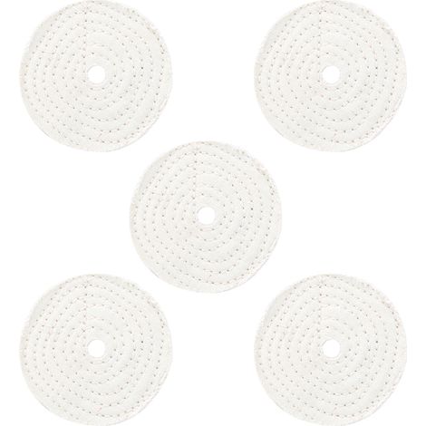 Juego de 5 discos de pulido de algodón para joyería de metal y espejo - abrasivo de 100 mm (1/5)