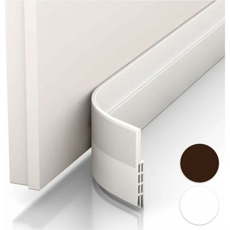 Draft Stopper & Door Seal - NEW Insulating Door Bottom (Quick to Install), Ideal for Insulating Against Cold, Noise & Moisture (1 x White) (1/5)