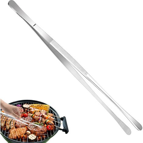 Pince Cuisine Acier Inoxydable - 1 Pièce - 30cm - Design Ergonomique - Pour Barbecue Et Cuisson - Argent (1/5)