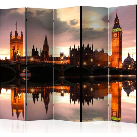 Paravento - Big Ben in the evening, London II [Room Dividers] - 225x172 (1/4)