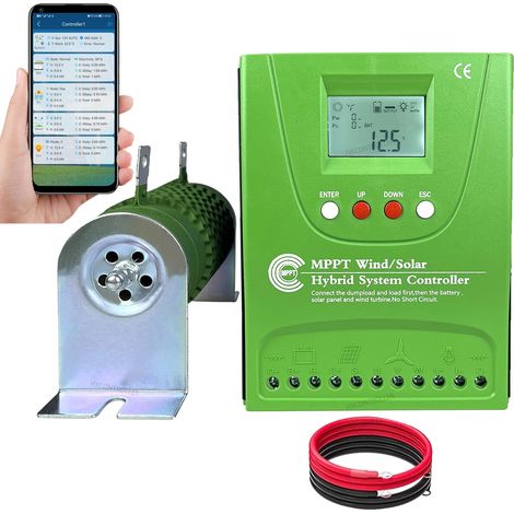 Contrôleur de charge éolien solaire, MPPT, Bluetooth intégré (1/5)