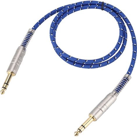 Câble audio stéréo 6,35 mm mâle à mâle droit - Adaptateur de connexion (1 mètre) (1/5)