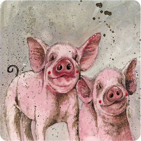 Dessous de verre cochons par Alex Clark