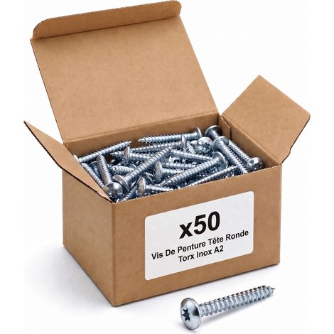 50 Vis Penture Torx Inox A2 - Diamètre 6 mm - Longueur 45 mm (1/5)