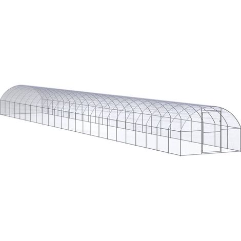 Outdoor-Hühnerstall 3x24x2 m Verzinkter Stahl