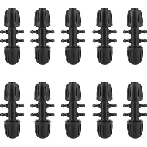Raccord réducteur barbelé 10 pièces, tube 16mm vers adaptateur 4/7, accessoires d'arrosage jardin (1/5)