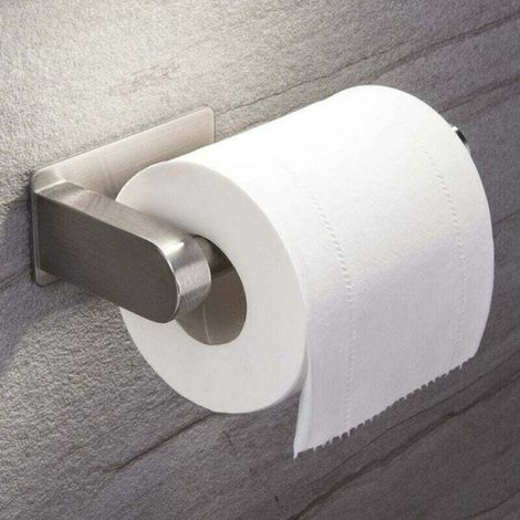 Self-adhesive toilet paper holder, no drilling required, wall-mounted paper holder, stainless steel toilet roll holder, toilet paper dispenser