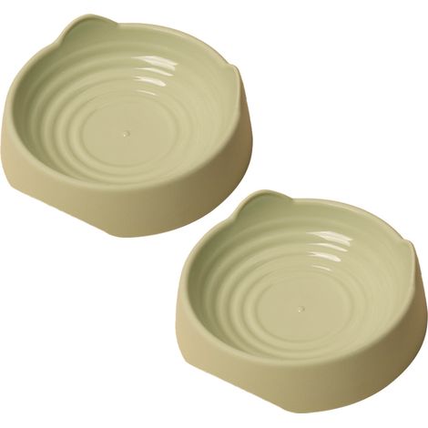 Lot de 2 gamelles antidérapantes pour chat, gamelles peu profondes, accessoires d'alimentation pour chat