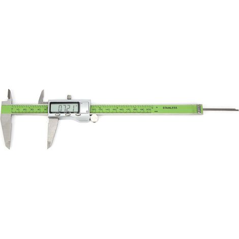 Digitaler Messschieber, präzises elektronisches Lineal aus hochfestem Edelstahl, 200 mm (1/5)