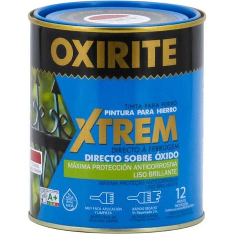 XYLAZEL esmalte antioxidante xtrem liso bte 0.750l lata , Esmalte antioxidante XTREM negro Oxirite Esmalte antioxidante con base al agua que protege de la corrosión Gran du (1/2)