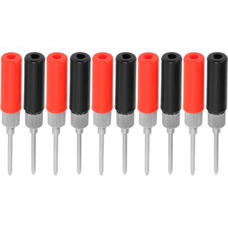 Set de 5 pointes de test pour multimètre, aiguilles à souder sans soudure, 2mm J.30014, 30VAC-60VDC 24A, rouge et noir (1/5)