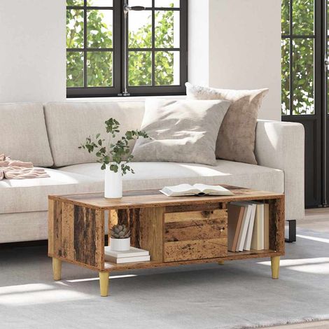 vidaXL  Coffee Table  Old Wood 90 x 50 x 26.5 cm Engineered Wood