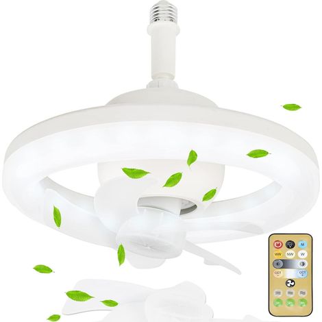 Deckenventilator mit Licht LED 3cm Fernbedienung E27 Fassung (1/5)