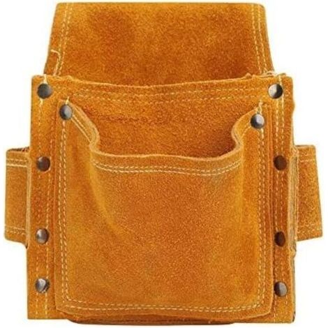 Lntyq Multifunktionale Werkzeugtasche, Gürteltasche, robuste Werkzeugtasche, Hüfttasche, strapazierfähiges Rindsleder, Werkzeugaufbewahrung (1/5)