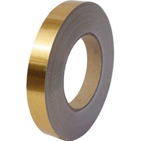 Rouleau adhésif décoratif PVC 50m x 10mm – Imperméable et résistant à la déchirure – Pour sols, murs, plafonds, fenêtres – Couleur dorée - 50m2cm (1/4)
