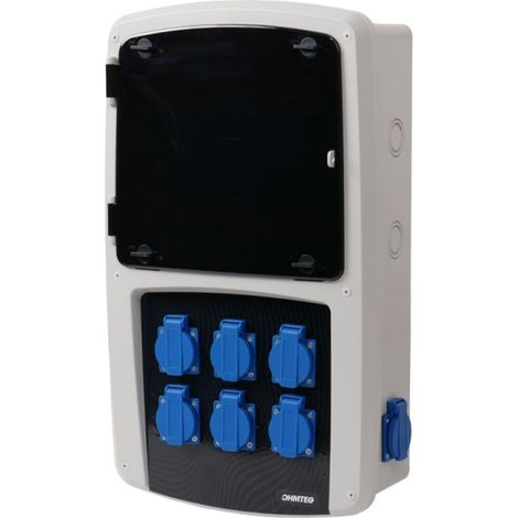 Coffret électrique étanche 8 prises 16A – Disjoncteurs 16A – IP65 pour chantiers et événements – Pré-câblé pour installation rapide – Nalto