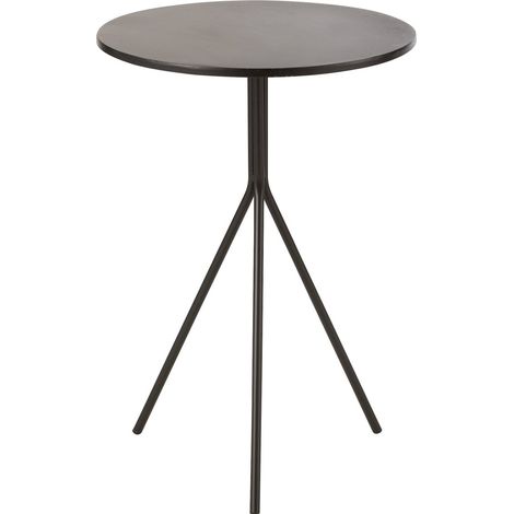 Table salon ronde en métal noir design épuré et moderne - noir mat élégant (1/3)