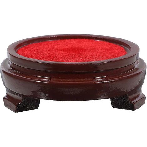 Socle en bois pour boule de cristal, compatible avec socle rond marron (1/5)