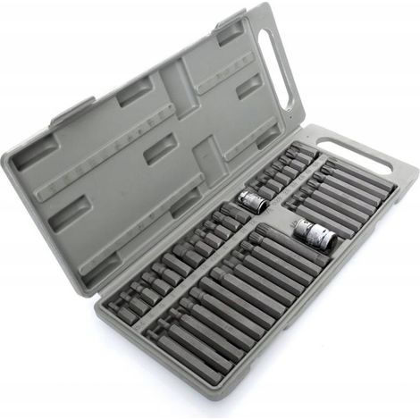 Coffret de 40 embouts hexagonaux, Torx et cannelés pour clés Allen CR-V (KD10219). (1/5)