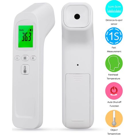 Infrarot-Stirnthermometer, digitales Thermometer, hochpräzises, berührungsloses Körpertemperaturmessgerät mit Fieberalarmfunktion.