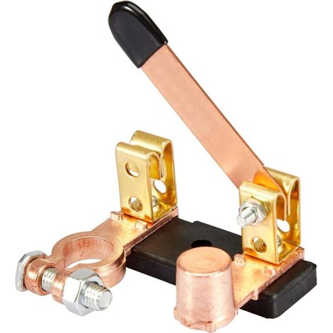 Coupe Batterie Voiture12V 24V, Interrupteur de Batterie de Voiture en Cuivre pur, Négative Coupe Circuit Batterie pour Voitures, Camions, Caravanes, Tracteurs, ATVs (1/5)