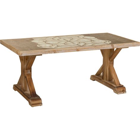 Mesa de madera marrón 120.5x60.5x50.5