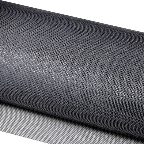 Rouleau Moustiquaire Fibre de Verre Porte Fenetre 200x200cm Filet Moustiquaire Rouleau Protection Anti-Insectes Toile Moustiquaire Moustiquaires pour Porte de Balcon,Salon,Lucarne Gris