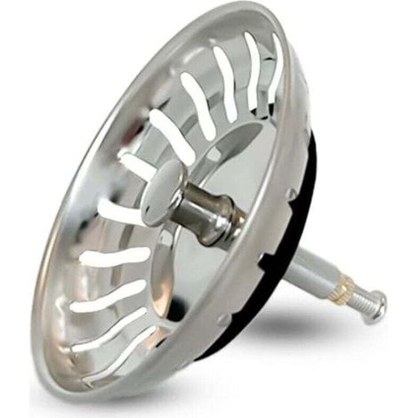 Panier égouttoir pour évier cuisine – Acier inoxydable 304, tige réglable + clapet anti-débordement – Universel, lave-vaisselle