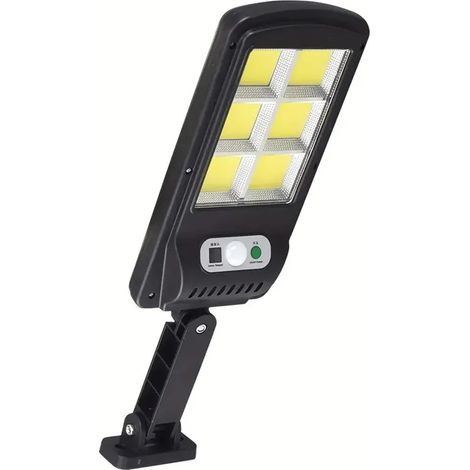 Foco LED para exteriores con alimentación solar, 1800 lúmenes, con sensor de movimiento. (1/5)