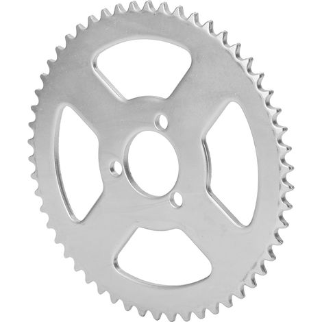 Pignon T8F 54T 29mm 3 trous acier blanc pour vilebrequin mini moto 47/49cc quad kart (1/5)