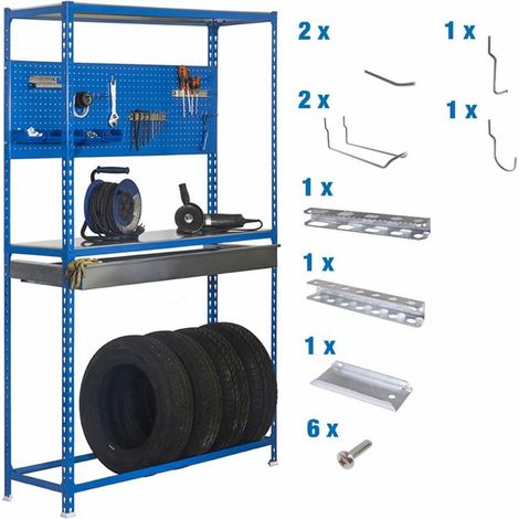 Estantería SIMONRACING Pack box plus 3/400 azul /galvanizada + 9 accesorios