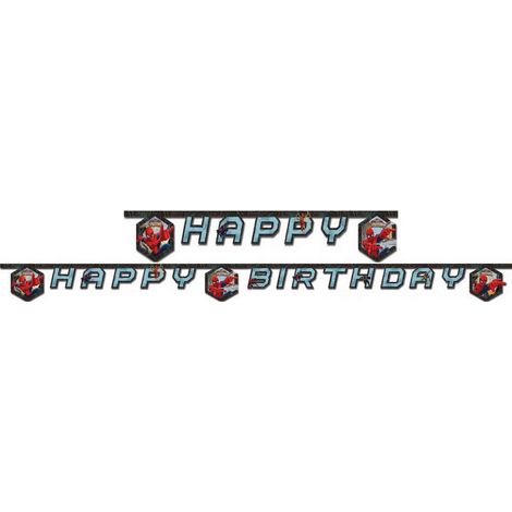 Guirlande en papier Spiderman Web Warriors -Happy Birthday- 180cm