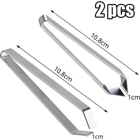 2 pcs Pince Arrete Poisson, Pince à Désarêter Professionnelle, Pince a Epiler Aretes de Poisson Pince Poisson Inoxydable Plat et Incliné,12cm (1/5)