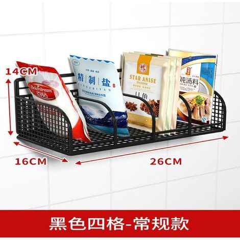 Rack De Rangement Pour Epices - Murale Sans Perçage - Compatible Sacs Et Bocaux - 3 Niveaux - Capacité 12 Compartiments (1/5)