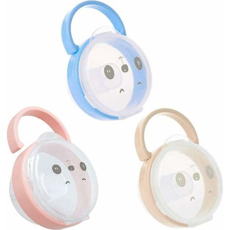 Boîte de Sucette, 3 Pièces Boîte à Sucette pour Bébé, BoîTe à TéTine BéBé, Boîte de Rangement pour Tétine, Boîte de Rangement pour Sucette, Boîte à Sucette de Voyage, pour Stockage Quotidie (1/5)
