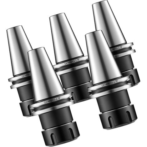 Mophorn Set di Pinze Portautensili CAT40 Compatibile con ER32, Include 5 Mandrini per Fresatrice, Velocità Massima 4000 giri/min, Precisione di 0,0004 pollici, con Custodia Portatile Organizzata (1/5)