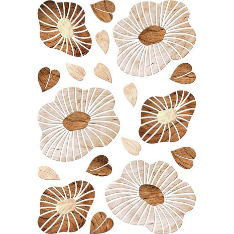 Sticker Blossom Wood - 1 planche 42,5 x 65 cm (1/5)