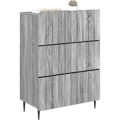Maison Exclusive - Mobile con Cassetti Grigio Sonoma 66 x 34,5 x 92 cm