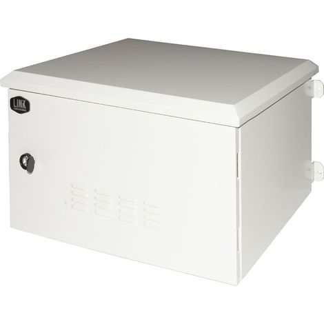 Armadi rack Link ARMADIO RACK 19 POLLICI 9U PER RETI DA ESTERNO CLASSE PROTEZIONE IP55 MISURE MM (L)600X(P)450X(A)467 GRIGIO CHIARO CON VENTOLE FILTRATE