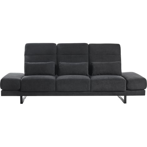 3 Seater IKAST Fabric Black (1/5)