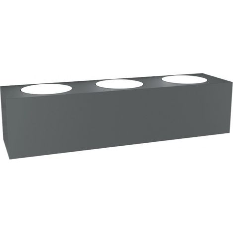 Applique moderno top light eccentric 1156 a6 gx53 led metallo biemissione lampada parete, finitura metallo antracite (1/4)