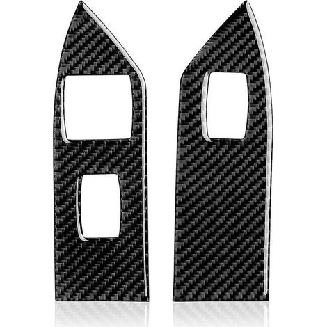 Garniture adhésive en fibre de carbone pour interrupteur de lève-vitre de voiture, compatible avec les accessoires intérieurs des modèles 2005, 2006, 2007, 2008 et 2009 (a)-- (1/5)