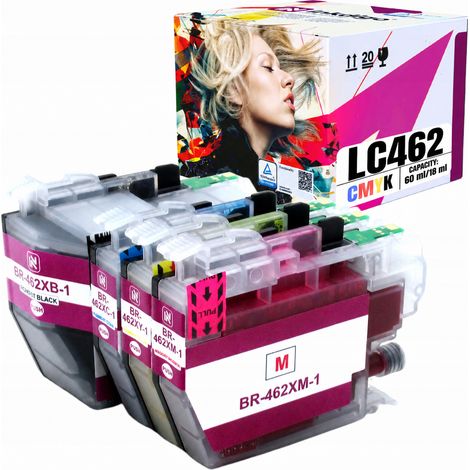 Inchiostro Inkdigo LC462XL compatibile con Brother MFC-J2340DW e MFC-J3540DW, certificato TÜV. (1/5)