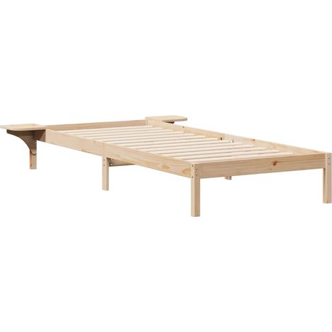 Bettgestell mit Nachttischen Natur 90 x 210 cm vidaXL