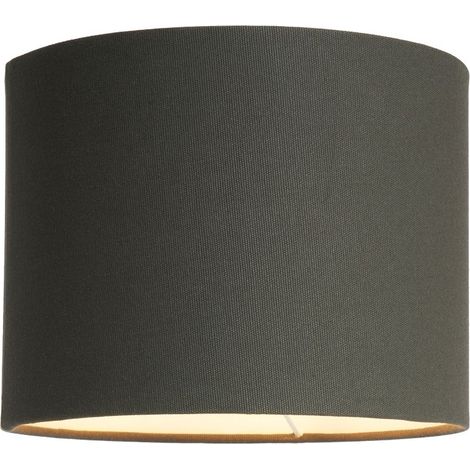 Litecraft Leyton Dark Grey Easy to Fit 24 cm Fabric Drum Table Lamp Shade (1/5)